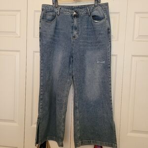 Shein Slit Leg Flare Jeans